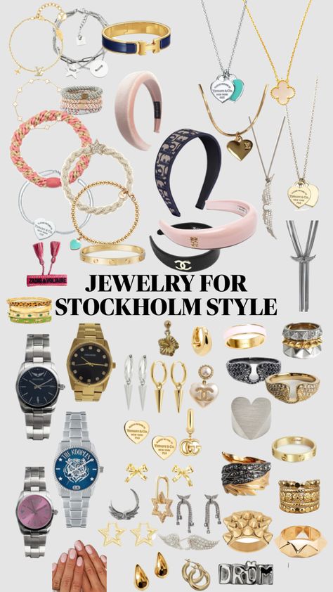 Jewelry for Stockholm Style 🐆 #stockholmgirlstyle #stockholmstyleinspo #jewelleryinspo Stockholm Style, Stockholm Fashion, School Outfit, Style Jewelry, Cute Jewelry, Stockholm, Fashion Jewelry, Christmas Gifts, Gifts