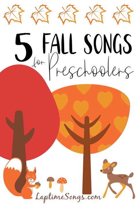 October Songs Preschool, Fall Leaf Songs Preschool, Fall Theme Songs Preschool, Fall Song For Preschool, Fall Songs For Kindergarten, Preschool Fall Songs And Fingerplays, Fall Finger Plays For Preschool, Fall Weather Theme Preschool, Fall Fingerplays Preschool