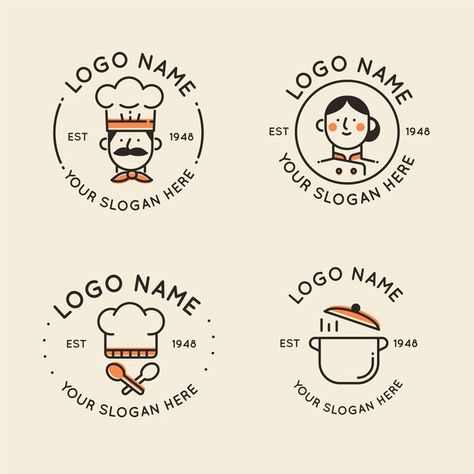 Food Logos Ideas, Kitchen Logo Design Ideas, Chef Logo Design Ideas, Logo Food Design, Food Logo Design Ideas, Logo Design Cafe, Business Logo Ideas, Free Business Logo, Food Logos