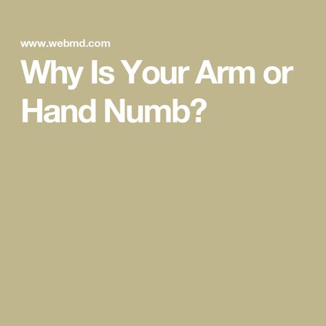 Why Is Your Arm or Hand Numb? Numbness In Arms And Hands, Tingling In Fingers, Numbness In Fingers, Numb Hands, Arm Numbness, Numbness In Hands, Migraine Prevention, Neck Injury, Head Pain