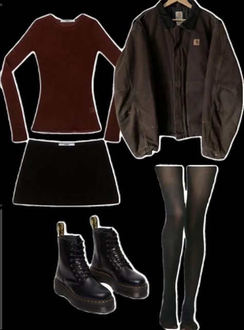 Going To A Theatre Outfit, Dark Autumn Fall Outfits, Fall Outfits Twilight, 2000s Fall Aesthetic Outfits, Fall Outfits Aesthetic Collage, 1990s Fall Aesthetic, Dark Fall Outfits Aesthetic, 2000s Fall Outfits Aesthetic, Vintage Fall Clothes