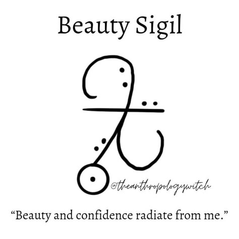 Beauty Sigils Witchcraft, Sigils For Manifesting, Scared Symbols, Witchcraft Makeup, Sigils Witchcraft, Beauty Spells, Magick Symbols, Sigil Tattoo, Magia Das Ervas