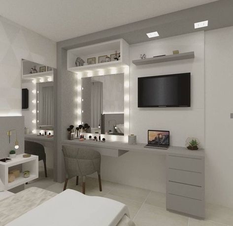 White Room Decor, Decor Ideas Bedroom, Luxury Room Bedroom, Bedroom Decor For Teen Girls, Beauty Room Decor, Room Redesign, Redecorate Bedroom, Bedroom Decor Ideas, Teen Bedroom Decor