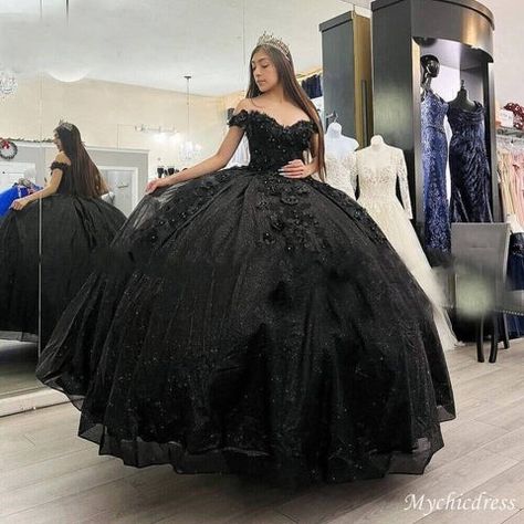 Top 8 Winter Quinceanera Dresses That Will Stun – MyChicDress Black Quince Dress, Quinceanera Dresses Off The Shoulder, Lavender Prom Dress Long, Winter Quinceanera, Black Quinceanera, Quinceanera Dresses Black, Quincenera Dresses, Black Quinceanera Dresses, Quince Dresses Mexican