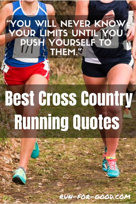 If you're a fan of cross country running, check out these motivational cross country quotes and mottos to inspire your runs and races. Quotes For Cross Country Runners, Cross Country Sayings Motivation, Good Luck Running Race Quotes, Run Inspiration Quotes, Xc Running Quotes, Cross Country Motivational Quotes, Cross Country Slogans, Cross Country Quotes Funny, Funny Cross Country Quotes