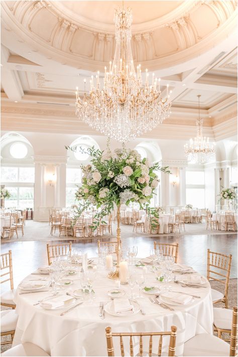 Rose Gold Wedding Venue Decor, Wedding Venue Themes Reception Ideas, White And Ivory Wedding Decor, Fancy Wedding Ceremony, Wedding Setup Reception, Wedding Theme Classic Elegant, Elegant Garden Wedding Decor, Rose Gold Summer Wedding, White And Ivory Wedding Reception