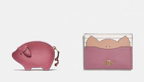 Year of the Pig Lunar New Year Fashion Collections: Coach Pig Purse, Animal Bags, New Year Fashion, Pig Bag, Pig Stuff, Pig Illustration, Pencil Case Pouch, Year Of The Pig, Animal Bag