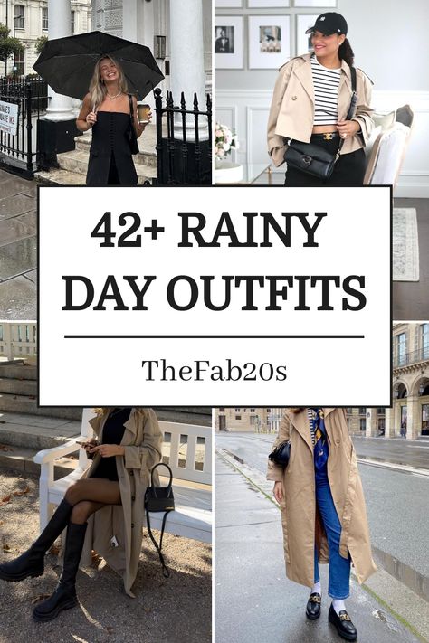 Stay stylish on rainy days with these chic outfit ideas! Whether you're looking for a casual rain look for spring or a polished office ensemble, we've got you covered. Embrace the rainy day aesthetic with trendy pieces that will keep you dry and fashionable. From cute rain boots to cozy layers, create your perfect rainy day outfit effortlessly. Don't let the weather stop you from slaying in style! Rainy Day Outfit, Rainy Day, Outfit Of The Day, Outfit Ideas