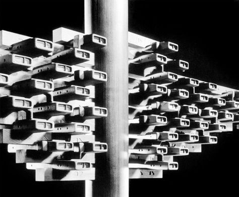 In Japanese architecture and science fiction from the 1960s through the 1990s, we can trace an enduring question: “how to make substantial architecture when substantial things are losing their meaning.” Metabolist Architecture, Arata Isozaki, Brutalism Architecture, Invisible Cities, Conceptual Drawing, Concept Diagram, Brutalist Architecture, Structure Architecture, Japanese Architecture