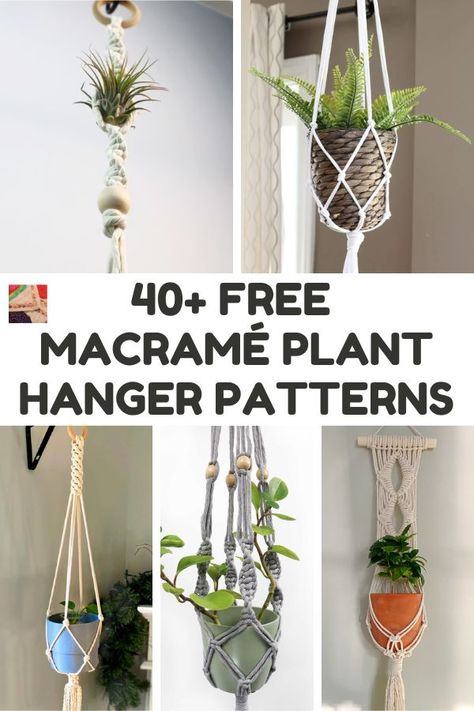 40+ Free Macramé Plant Hanger Patterns and Tutorials Small Macrame Pot Hanger, Macrame Plant Hanger Tutorial Pattern Hanging Planters, Free Macrame Patterns Plant Hangers Pdf, Outdoor Plant Hangers Diy, Triple Macrame Plant Hanger, Plant Hanger Diy Macrame, Short Macrame Plant Hanger Diy, Macrame Plant Holder Pattern Free, Small Macrame Plant Hanger Pattern