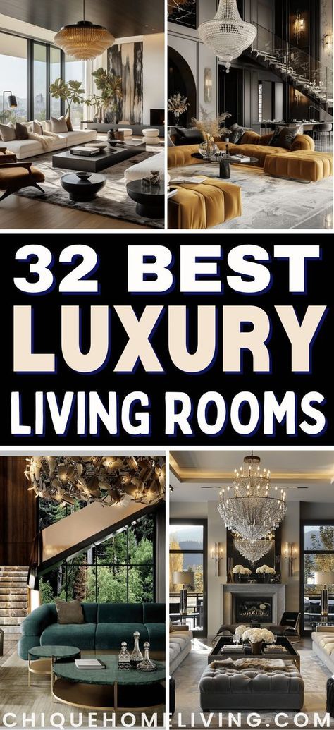 Looking to transform your living space into a luxurious retreat? ✨ Explore 32 modern luxury living room design ideas that will inspire you to create a space that exudes sophistication and style. From plush furnishings to elegant accents, find the perfect inspiration to elevate your living room with a touch of modern opulence. Dive into these stunning designs now! #LuxuryLiving #LivingRoomDesign #ModernElegance #InteriorInspiration #HomeDecor Safari Glam Living Room, Modern Elegant Living Room Luxury, Elegant Formal Living Room, Glam Interior Design Living Room, Luxury Home Design Ideas, Glamorous Home Decor, Luxury Home Decor Living Room, Living Room Designs Modern Luxury Decor, Living Room Designs Modern Luxury 2024