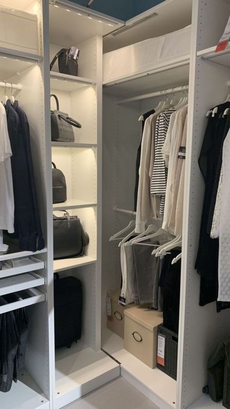 Different Wardrobe Aesthetics, Sort Out Wardrobe, Wardrobe Clothes Aesthetic, Simple Closet Aesthetic, My Wardrobe Clothing, Closet Of Clothes Aesthetic, Open Closet Ikea, Wardrobe Astethic, Pretty Wardrobe Closets