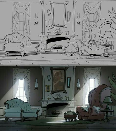 Drawing Backgrounds, Concept Art Landscape, Interior Concept Art, Bg Design, Background Drawing, Art Disney, Interior Concept, Scene Design, Concept Art Drawing