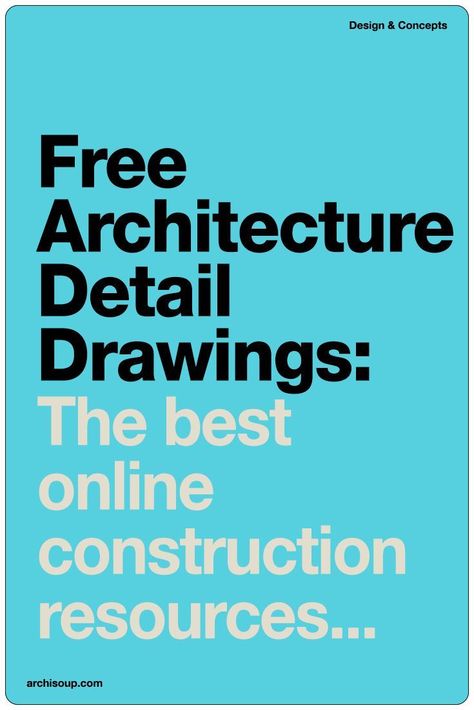 Accessing high-quality construction and architecture detail drawings can often come with a high cost, posing a challenge for students, emerging professionals, and small firms.  This brings to light the invaluable resource of free online platforms offering extensive collections of detail drawings and related documents.  Here we aim to navigate through the digital landscape to uncover the best online resources and examples of free construction and architecture detail drawings. Architecture Student Portfolio, Architecture Tools, Architecture 101, Online Architecture, Diy Canvas Art Easy, Details Magazine, 3d Modeling Tutorial, Architecture Design Sketch, Architecture Books