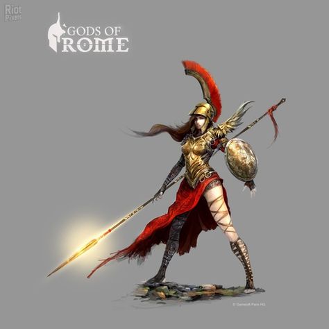 Gods of Rome - game artworks at Riot Pixels God Concept Art, Ancient Greek Goddess, Fantasy Wallpaper, Concept Art Character Design, Greek Warrior, Athena Goddess, Greek Mythology Art, Art Character Design, Concept Art Character