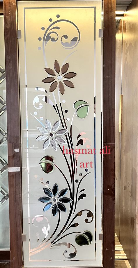 Main Window Glass Design, Sandblasted Glass Design Modern, Door Glass Design Modern, Etched Glass Door Front Entry, Main Door Window Glass Design, Window Glass Etching Designs, Looking Glass Design, Modern Window Design, Balcony Glass Design