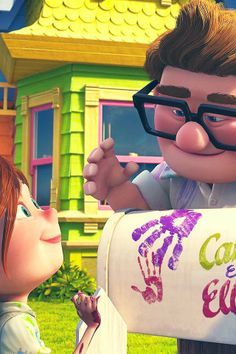 2009 - Up - Carl and Ellie Up Carl Y Ellie, Up Carl And Ellie, Up Pixar, Up The Movie, Disney Theory, Disney Up, Wallpaper Disney, Disney Images, Walt Disney Animation