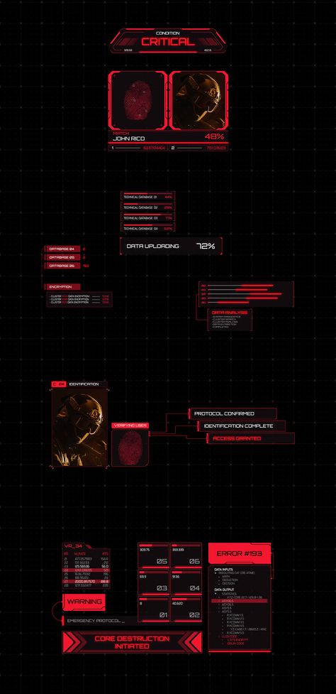 HUD Game Elements by PerryCox | VideoHive Sci Fi Interface Design, Hud Elements Interface Design, Sci Fi Design Tech, Video Game Interface, Sci Fi Elements, Game Hud Design, Game Design Inspiration, Sci Fi Interface, Game Interface Design