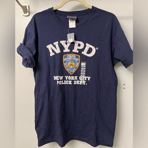 Nypd police tee shirt new with tag Vintage Police, Police Department, Tee Shirt, Graphic Tee, Tee Shirts, Tags, Fashion Design, Closet, Fashion Tips