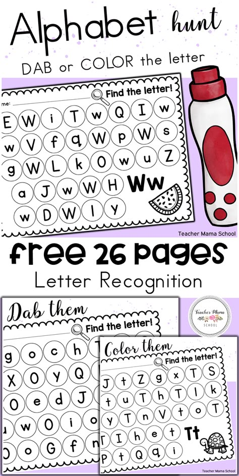 Identifying Letters, Letter Recognition Activities, Kindergarten Letters, Preschool Alphabet, Abc Activities, Letters Of The Alphabet, Preschool Literacy, Alphabet Activities Preschool, Printable Alphabet