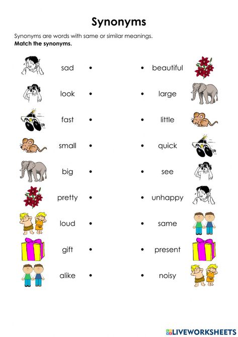 2nd Grade Synonyms And Antonyms, Synonyms For Grade 2, Synonyms For Kindergarten, Activity Sheets For Grade 2 English, Antonym And Synonym Activities, Synonyms Grade 1, Synonyms Kindergarten, Synonyms Worksheet For Grade 3, Synonym And Antonym Activities