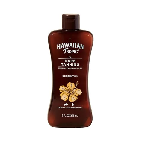 Hawaiian Tropic Dark Tanning Oil, 8oz | Moisturizing Body Oil, Tan Enhancer, Cocoa Butter Oil, Co... | Amazon (US) Hawaiian Tropic Tanning Oil, Oral Hygiene Products, Beach Vacation Essentials, Moisturizing Body Oil, Beach Basket, Tanning Sunscreen, Better Cr Dr, In My 20s, Summer Must Haves