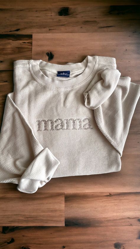 Grandma Sweatshirt, Mama Sweatshirt, Embroidered Sweatshirt, Mom Outfits, Embroidered Sweatshirts, Mom Style, Comfy Outfits, Mother's Day Gift, Maternity Clothes