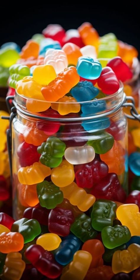 Jelly Candy, Jelly Wallpaper, Iphone Wallpaper Hd Nature, Food Wallpaper, Candy Jar, Foto Art, Colorful Candy, Candy Shop, Gummy Bears