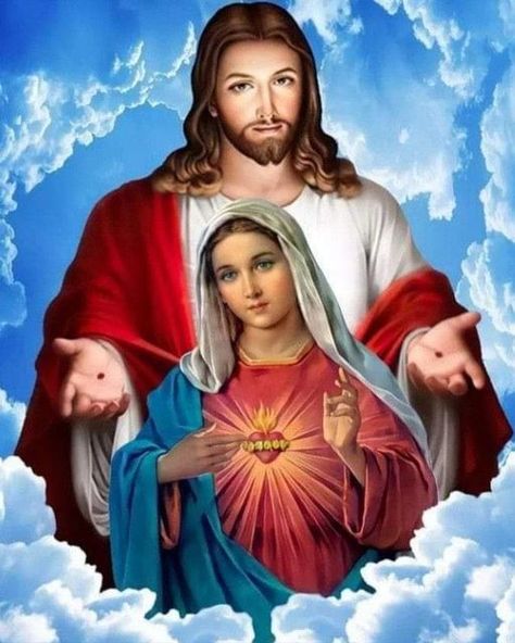 Images Emoji, Mary Pictures, Jesus Our Savior, Jesus Mother, Cross Pictures, Mother Mary Images, Catholic Pictures, Jesus Christ Painting, Jesus And Mary Pictures