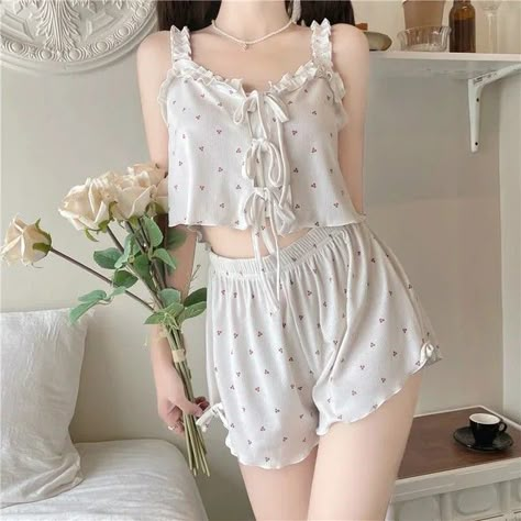 Women Nightwear Dresses, Cute Pajama, Pajama Fashion, Sleepwear Fashion, Cute Pajama Sets, Cute Sleepwear, Style Kawaii, Cute Dress Outfits, Night Dress For Women