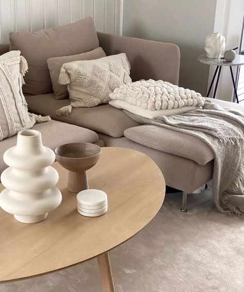 5 ways to style ikea's söderhamn sofa | livingetc Ikea Soderhamn Beige, Ikea Soderhamn, Söderhamn Sofa, Beds For Small Spaces, Ikea Design, Home Decor Ideas Kitchen, Ikea Bedroom, Zen Room, Bedroom Corner