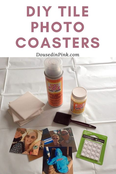 Photo Coasters Diy, Photo Tile Coasters, Diy Photo Coasters, How To Make Tiles, Ceramic Tile Crafts, Diy Coasters Tile, Picture Coasters, Coaster Tutorial, Tile Diy