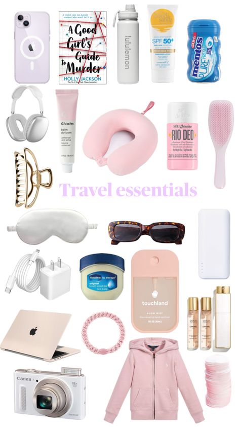 #essentails#travel#travelessentials#fyp #viral#foruiupage#vacation#inspo#airport Plane Essentials, Airport Essentials, Airport Bag, Trip Essentials Packing Lists, Road Trip Kit, Traveling Essentials, Preppy Travel, Airplane Travel Essentials, Travel Packing Checklist