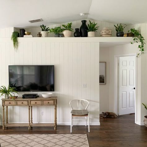 Indoor Ledge Decor, Ceiling Nook Decor Ideas, Vaulted Ceiling Plant Shelf Decor, Living Room Ledge Decor Vaulted Ceilings Modern, Planter Shelf Decor Ideas, Vaulted Ceiling Ledge Decor, Soffit Decorating Ideas, High Ledge Decorating Ideas Living Rooms, Living Room Ledge Decor Vaulted Ceilings