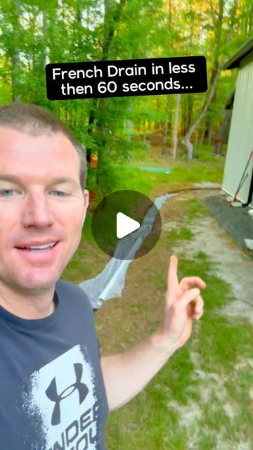 Dennis Comstock - Builder Brigade on Instagram: "☝️ Most important exterior home feature... DRAINAGE!!!!!    I made this video last year of my french drain install around the backside of my pole barn. I’m hoping this gives an easy and quick example of what a french drain is and how it works.     I can’t tell you how important it is to watch during a rain storm where the water is accumulating and discuss with your builder about areas that might need drainage or grade work to get the water away from your house.     Have ever had to install a french drain? Any lessons learned you can share?    #BuilderBrigade #homebuildingtips #homebuilding #customHome #HomeBuildingChecklist #frenchdrain #drainage" Backyard French Drain, Backyard Rain Drainage, Drain Ideas For Yard, Installing French Drains, French Drain Driveway, French Drains Diy, Digging A Trench For Drainage, French Drain Around House, Drains For Yard