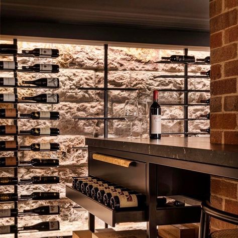 Lusso Interiors Sydney on Instagram: “✨Dreamy cellar ✨ #lussointeriorssydney #house #homedesign #winecellar #luxury #details ✨@snbstone” Luxury Wine Cellar, Underground Wine Cellar, Unique Wine Cellar, Black Quartzite, Wine Shop Interior, Underground Cellar, Wine Cellar Basement, Heritage Building, Wine Cave