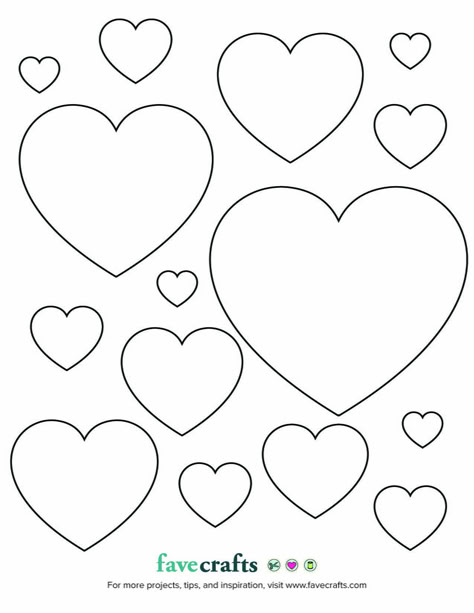 These free Printable Hearts can be used for so many different craft projects! Download and print this free PDF and use these hearts as a template. Printable Hearts, Heart Shapes Template, Printable Heart Template, Hearts Printable, Heart Coloring Pages, Shape Templates, Heart Printable, Valentine Crafts For Kids, Heart Template