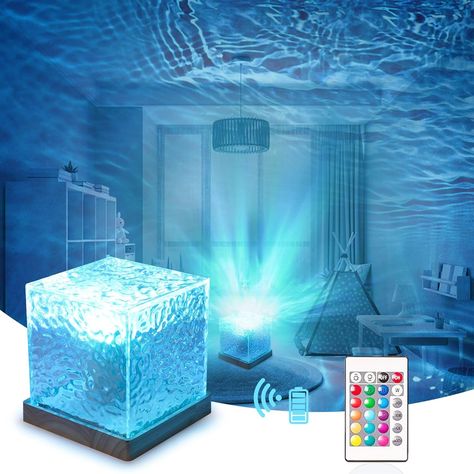 Water Lamp, Night Lamp For Bedroom, Glow Lamp, Ocean Room, Ball Lamps, Underwater Lights, Viria, Crystal Table Lamps, Water Ripples