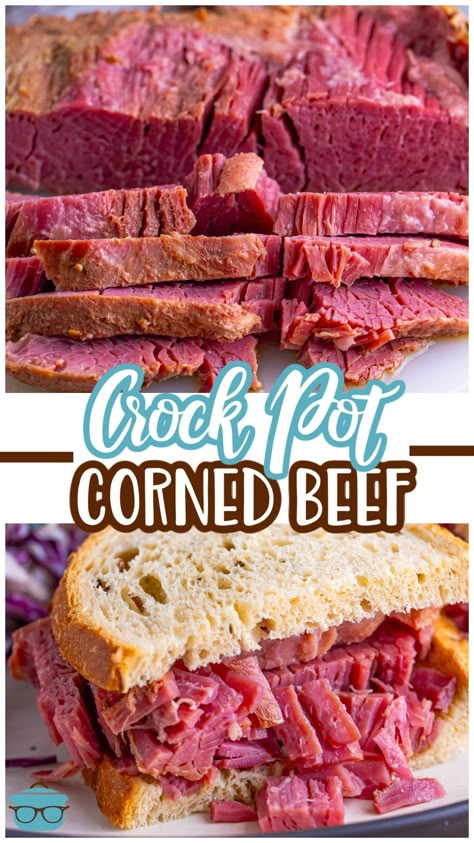 From just 6 ingredients and your crock pot, you'll get the most tender and flavor slices of beef brisket with this recipe for Slow Cooker Corned Beef!