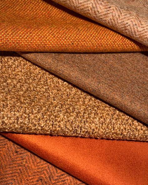 Colorful Fabric Texture, 2024 Fabric Trend, Textiles Aesthetic, Autumn Textiles, Autumn Interior Design, Rust Color Palette, Rust Color Fabric, Textile Photography, Earthy Fabric Texture