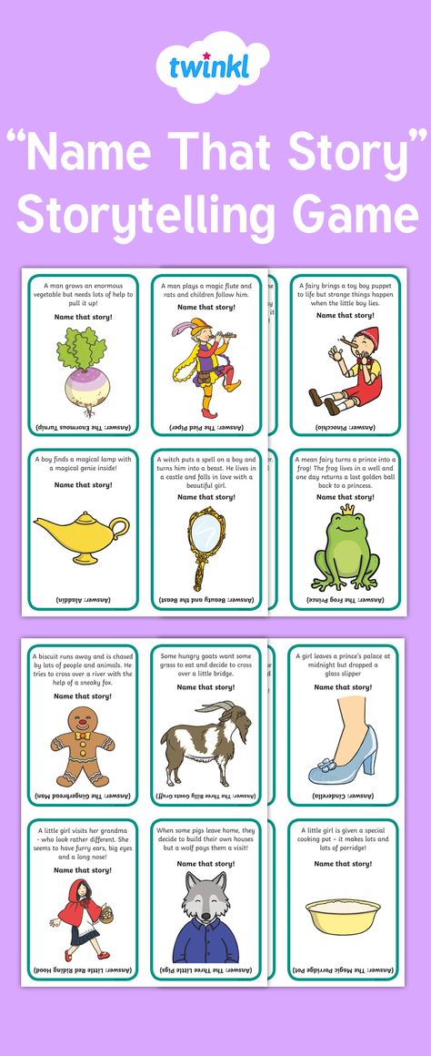 Solve the clues to identify different stories in this fun literacy game. Perfect for a traditional tales topic or a story-themed week in early years or key stage 1. Sign up to Twinkl to download this resource.   #nationalstorytellingweek #storytelling #storystones #storyprompts #writingprompts #reading #children #childrensgames #fairytale #books #childrensstories #parents #childminders #homeeducation #teacher #eyfs #twinkl #twinklresources Fairytale Literacy Activities, Eyfs Literacy, Fairytale Lessons, Fairytale Books, Week Name, Story Tale, Tutoring Business, Rhyming Activities, Traditional Tales