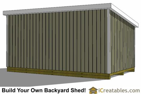 12x20 Lean To Shed Plans | Build a Large Lean To Shed 12x24 Shed, Shed Plans 12x16, Lean To Shed Plans, Shed Floor, Lean To Shed, Shed Building Plans, Storage Shed Plans, Roll Up Doors, Backyard Sheds