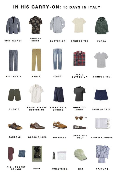 Men’s Packing List For Italy, Men’s Travel Capsule Wardrobe, Italy Packing List Men, Mens Italy Vacation Outfits Fall, Italy Trip Outfits Men, What To Pack For Italy Men, Men’s Outfits For Italy, Rome Italy Outfits Men, What To Wear In Italy Men