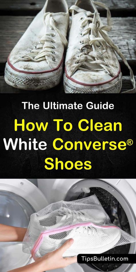 Find out how to clean converse shoes with this ultimate guide. Did you know you can clean shoes fast with toothpaste or with baking soda. Learn how to make DIY cleaning solutions in 5 minutes with our step-by-step guide. Learn the best ways to clean shoes without washing machine. How To Wash Converse, Homestead Cleaning, Clean White Converse, How To Clean White Converse, Clean Converse, Tidy Tips, Lazy Cleaning, How To Clean White Shoes, White Converse Shoes