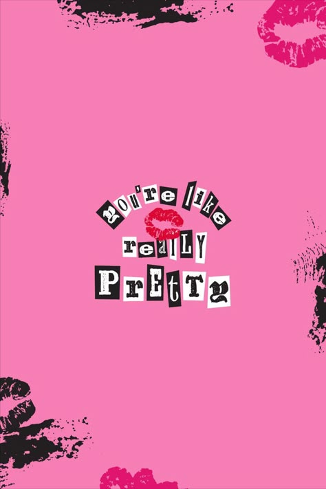 "You're like really pretty" Mean Girls quote typography design. Inspired by the cover of the Burn Book. So fetch! By Monica Hampton Design. #meangirls #burnbook #design #meangirlsquoteart #graphicdesign Burn Book Aesthetic, Meangirls Burnbook, Quote Typography Design, Mean Girls Party, Mean Girls Burn Book, Mean Girls Aesthetic, You're Like Really Pretty, Mean Girl Quotes, Youre Like Really Pretty