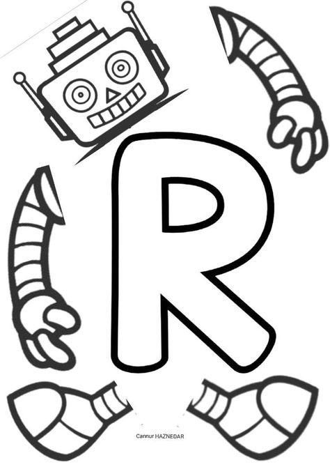 R Is For Robot Craft, Letter R Preschool Crafts, R Is For Craft, Letter R Preschool Activities, R Crafts For Preschool, R Activities For Preschool, Letter R Activity, Letter R Activities For Preschool, Preschool Letter R