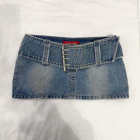 Japanese brand denim micro mini skirt. The OG 2000s... - Depop 2000s Denim Skirt, 2000s Mini Skirt, Denim Micro Mini Skirt, 2000s Denim, Skirt Aesthetic, Y2k Mini Skirt, Outfits 2000s, Long Party Dress, Fest Outfits