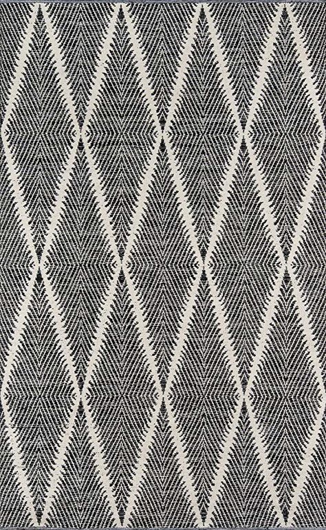 AmazonSmile: Erin Gates by Momeni River Beacon Black Hand Woven Indoor Outdoor Area Rug 5' X 7'6": Kitchen & Dining