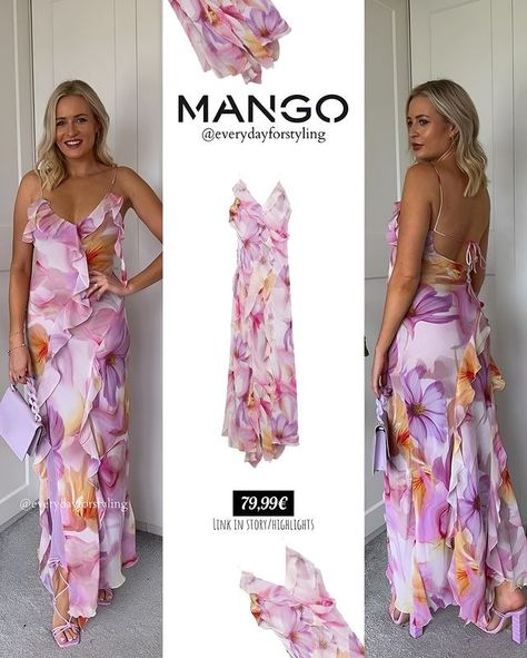 @everydayforstyling3 • Instagram photos and videos Wedding Guest Dress Long, Floral Dress Pink, Wedding Guest Dresses Long, Mango Dress, Dress Wedding Guest, Dress Pin, Guest Dress, Pink Floral Dress, Women Wedding Guest Dresses