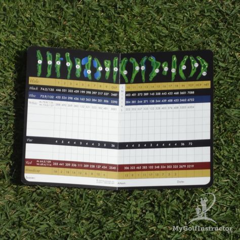 Photo of golf scorecard Golf Score Card, Golf Scorecard, Golf Score, Color Psychology, Project Ideas, Psychology, Party Ideas, Card Holder, Golf